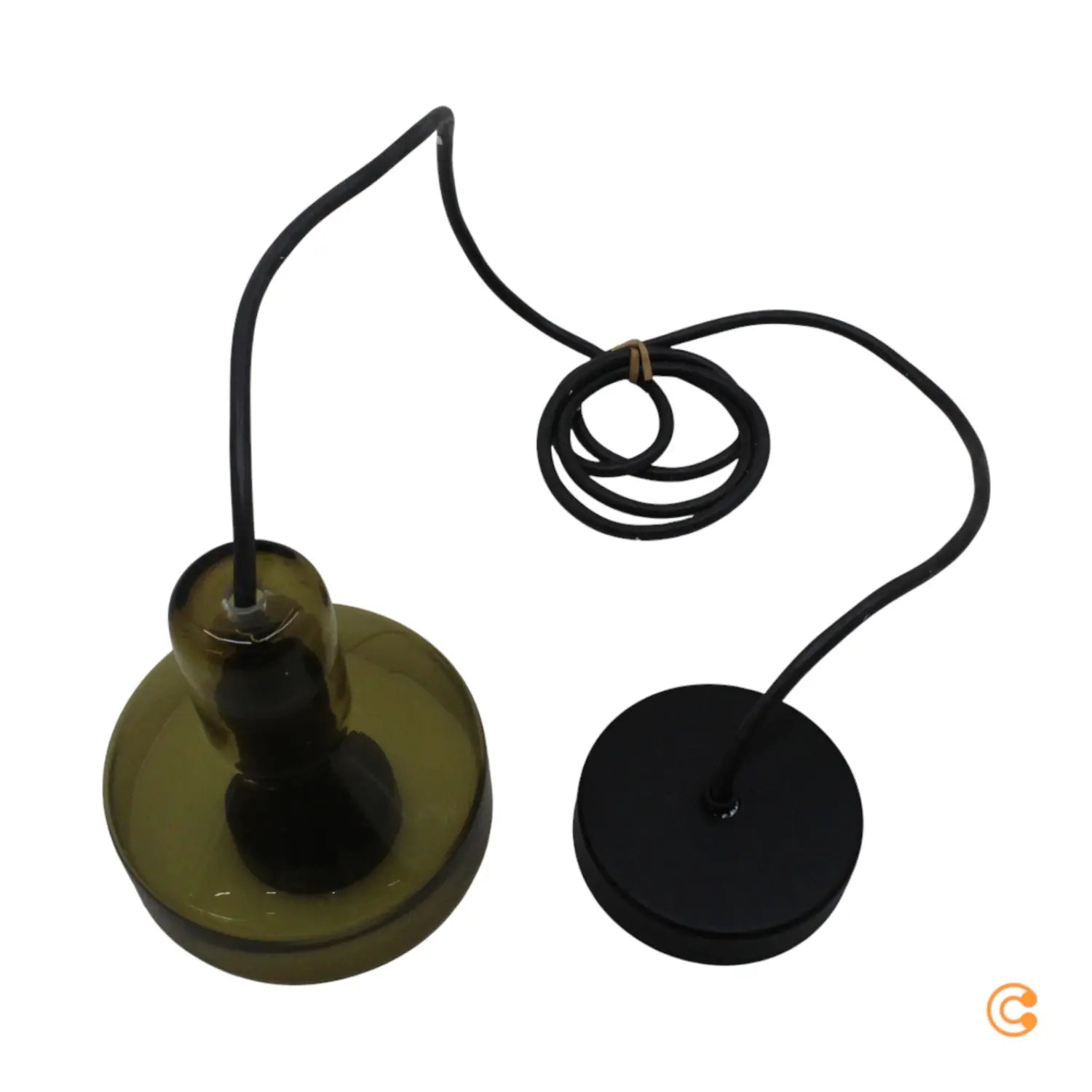 B-Ware Pendelleuchte Hängelampe Stablight Lampe Gu10 Led Glas Metall Grün Amber ø13,5cm - 8052993021724