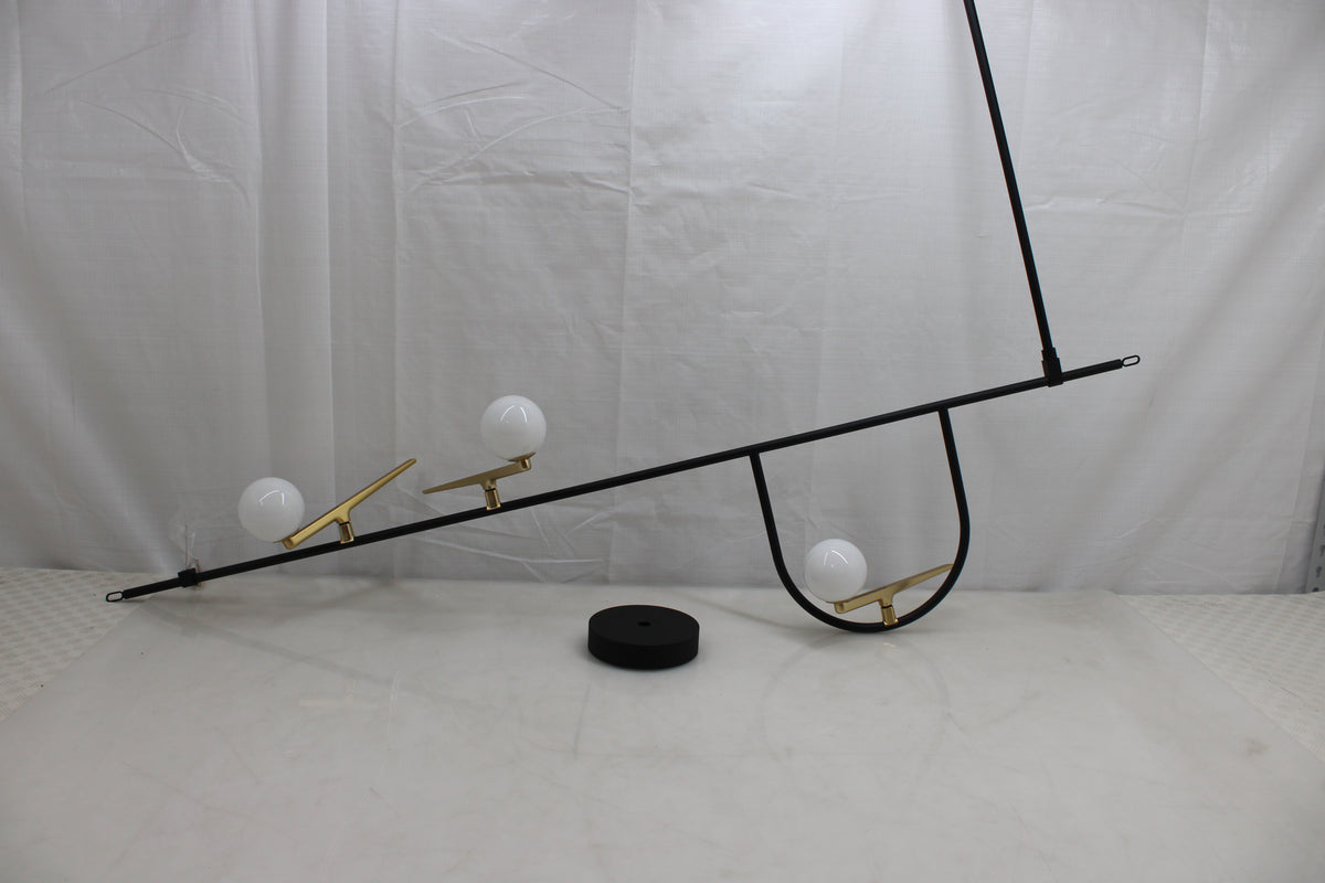 Artemide Pendelleuchte Hängelampe Yanzi LED schwarz messing weiß Glas dimmbar - 1060162
