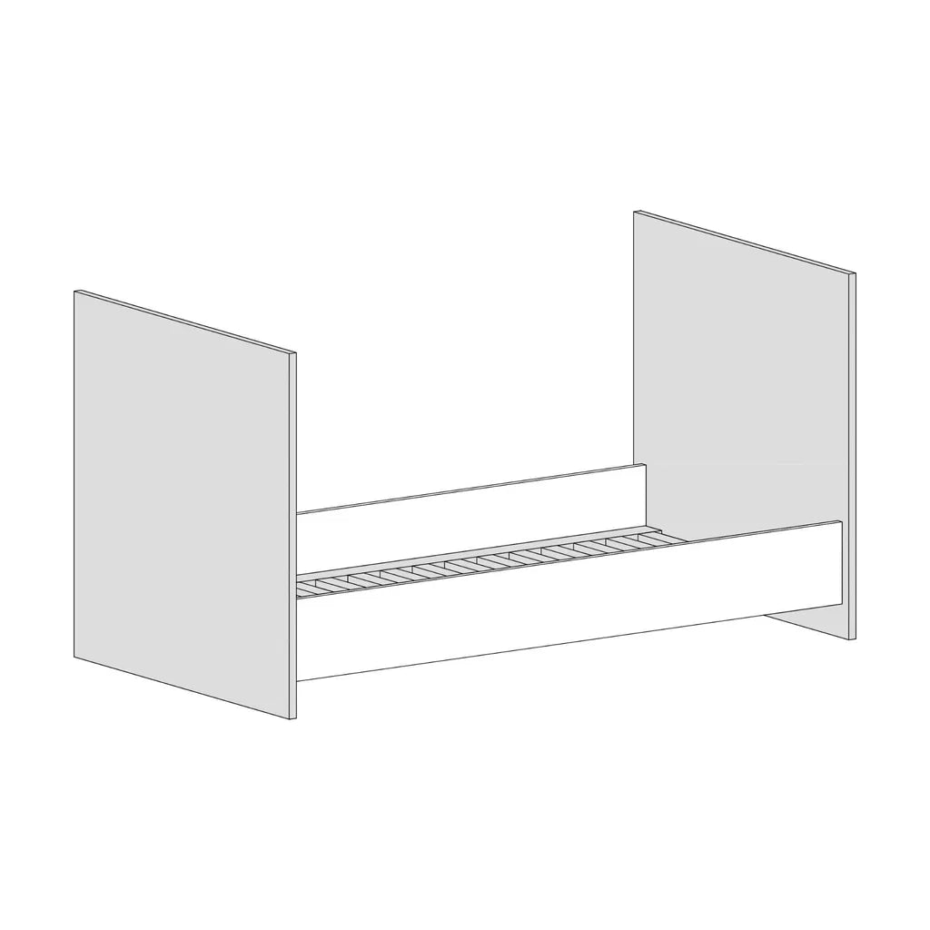 B-Ware Arthur Berndt Umbauseiten Umbauteile Kinderbett Juniorbett Weiß 2 Stück Joschi - 4260633364498