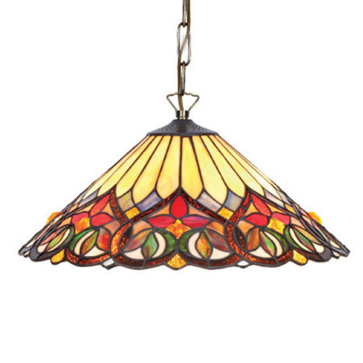 Artistar Hängeleuchte Anni Tiffany Stil Pendelleuchte Hängelampe Glasdesign E27 B-Ware - 36110266013004