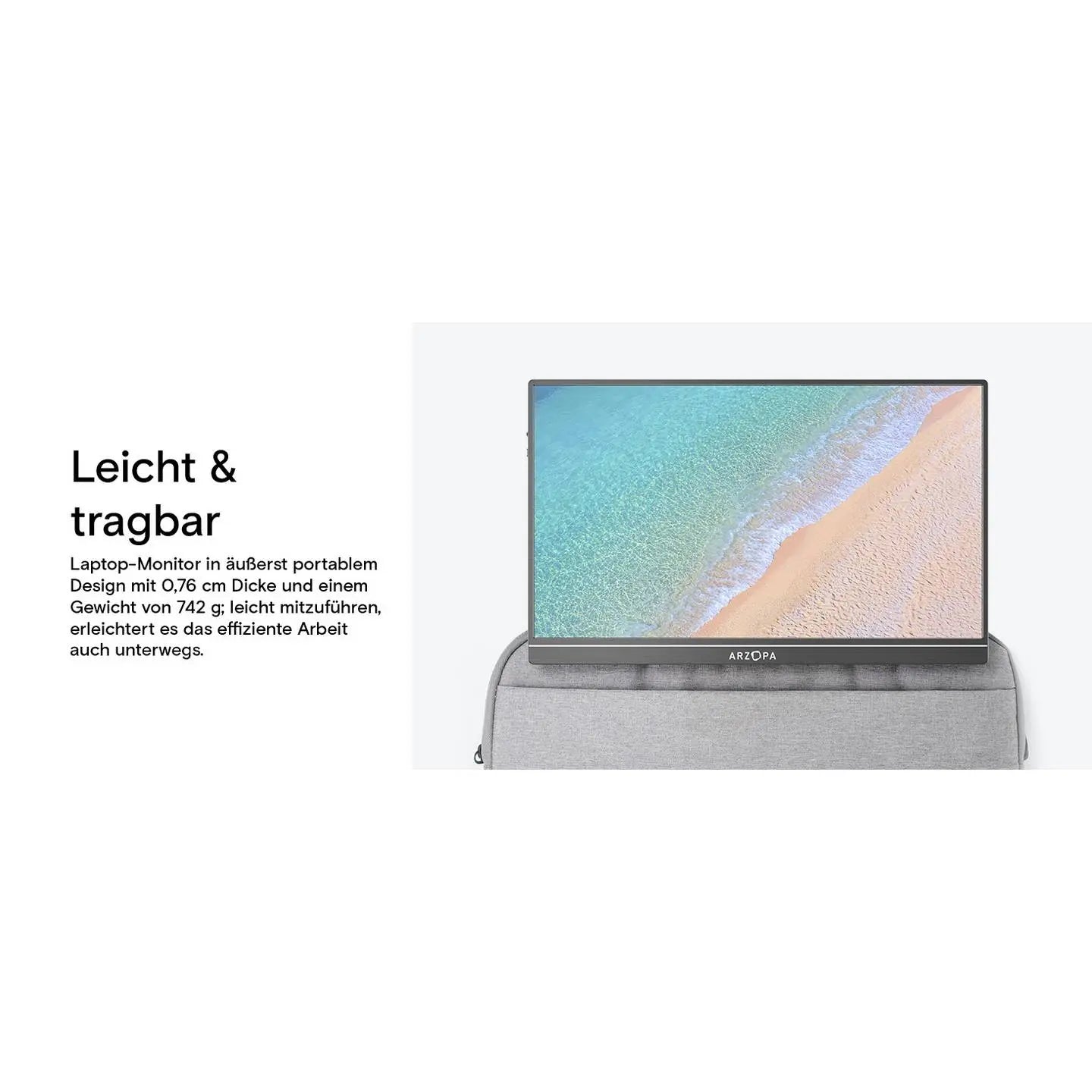 B-Ware Arzopa S1 Monitor Bildschirm Lcd Monitor 15.6 Zoll 1920 X 1080 Pixel Usb C Hdmi