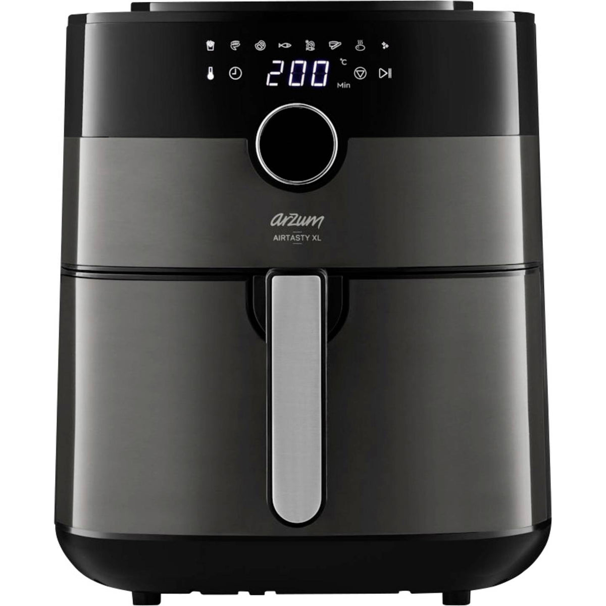 arzum Heissluftfritteuse Fritteuse Airfryer 6 l 1750 W Heißluft Schwarz-Silber - 8693184917367