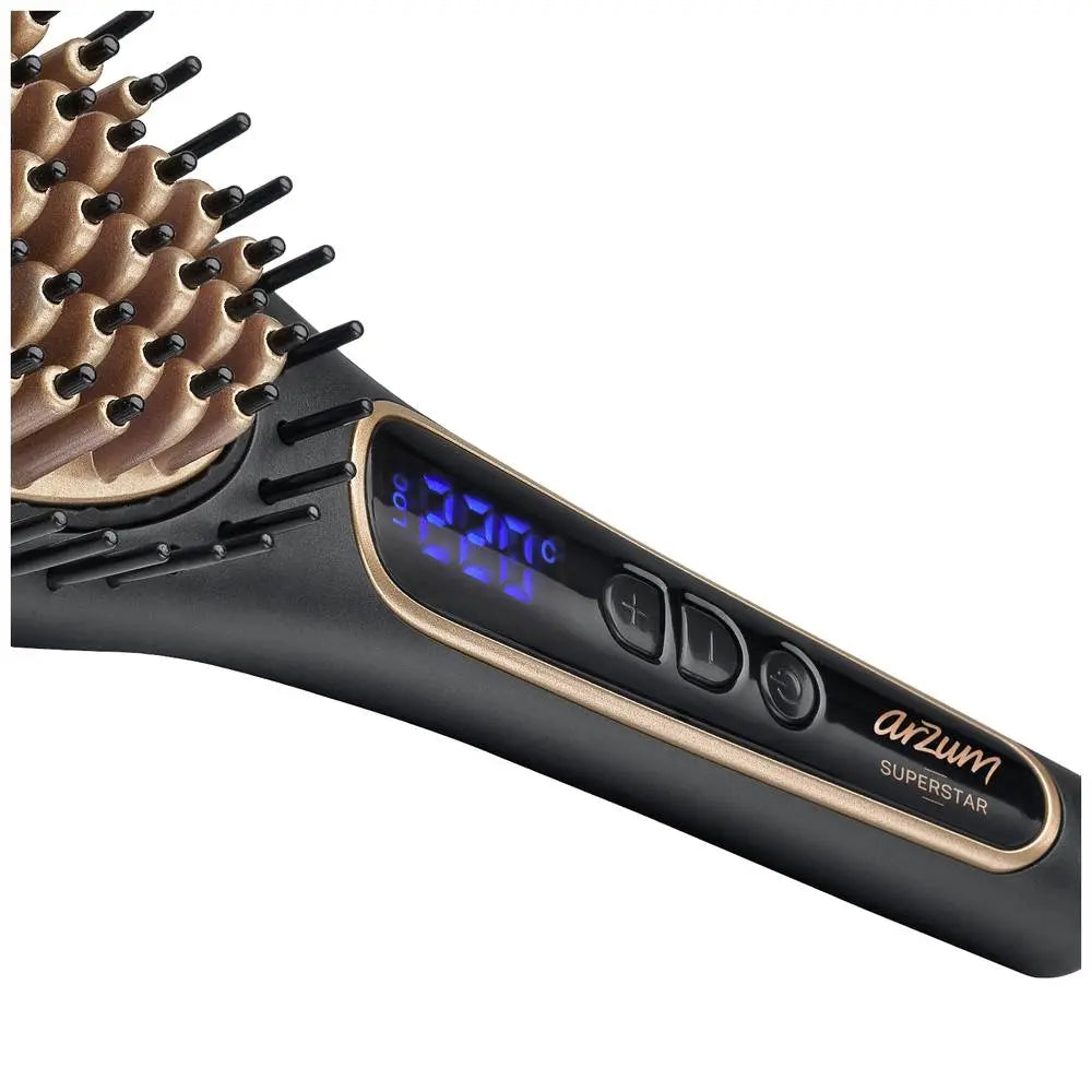 B-Ware Arzum Ar5036 Glättungsbürste Haarglätter Bürste Glätteisen Schwarz Haarstyling - 8693184955826