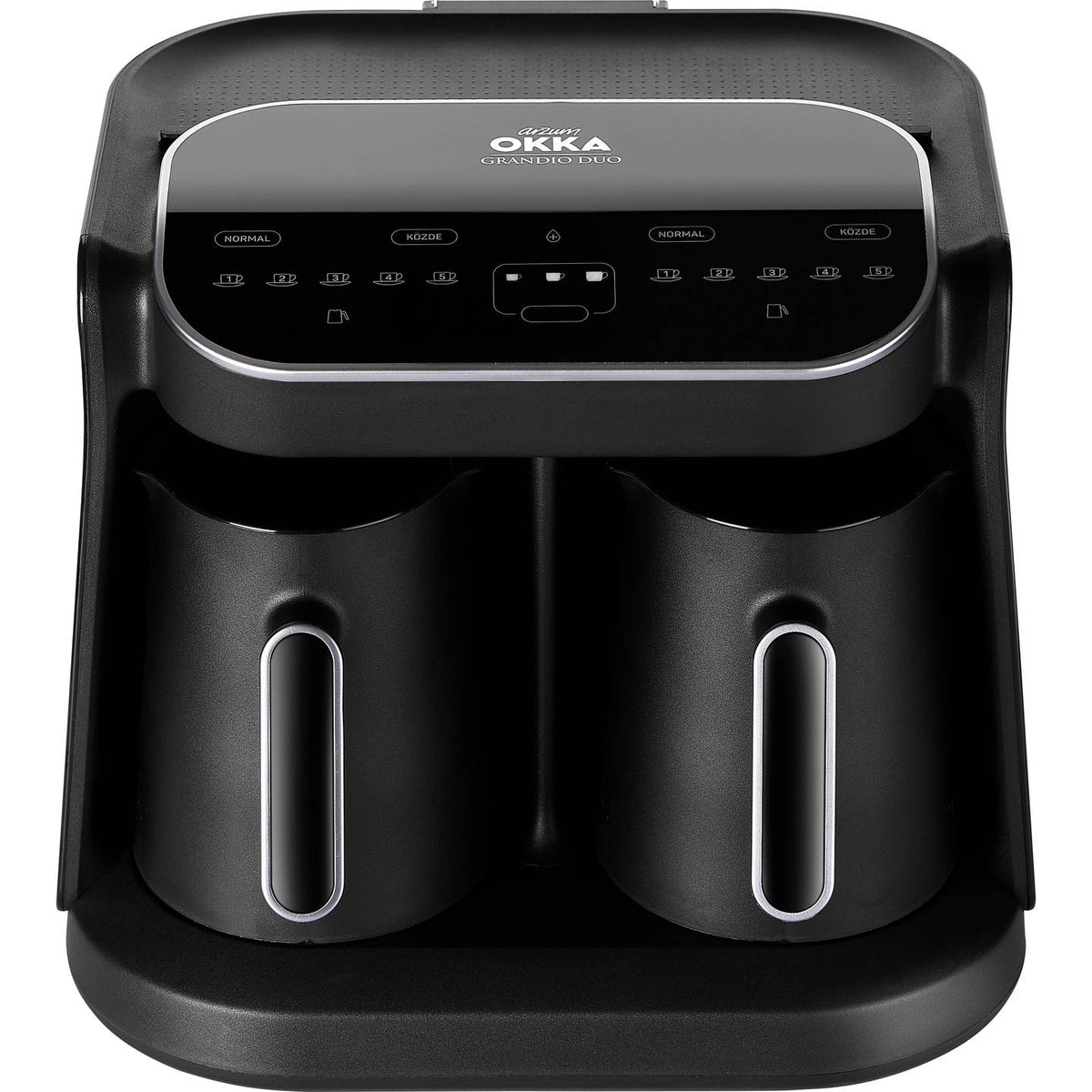 Arzum Mokkamaschine Kaffeemaschine Okka Grandio Duo Schwarz Chrom LED Display - 8693184910429