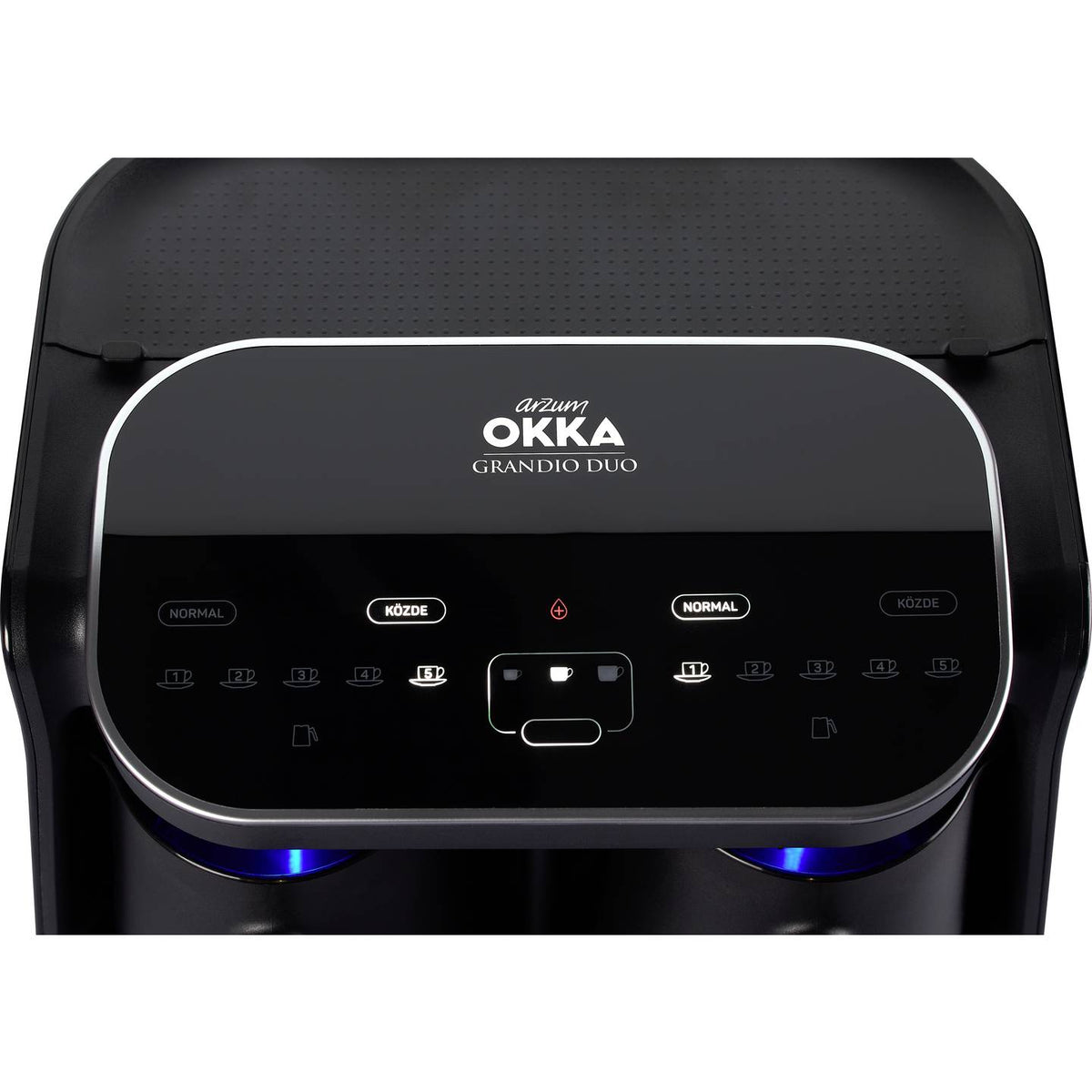 Arzum Mokkamaschine Kaffeemaschine Okka Grandio Duo Schwarz Chrom LED Display - 8693184910429
