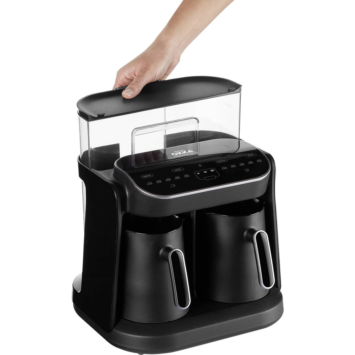 Arzum Mokkamaschine Kaffeemaschine Okka Grandio Duo Schwarz Chrom LED Display - 8693184910429