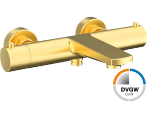 B-Ware Jungborn Badewannenarmatur Heizkörper LAMBDA Thermostat gold matt DVGW geprüft