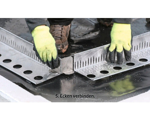 KNAUF Kiesfangleiste Urbanscape L-Profil teleskopierbar 2500-3900x100mm grau - 5056376638458