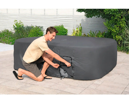 LAY-Z-SPA BW60333 X Large Square Thermal Hot Tub Cover - Grey - 6941607350881