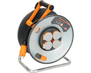 B-Ware Brennenstuhl Kabeltrommel IP44 professionalLINE SteelCore 33m 4 Steckdosen