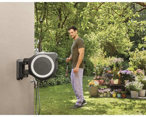 GARDENA Wand-Schlauchbox RollUp XL 35m Gartenbewässerung Schlauchbox grau - 4078500052078