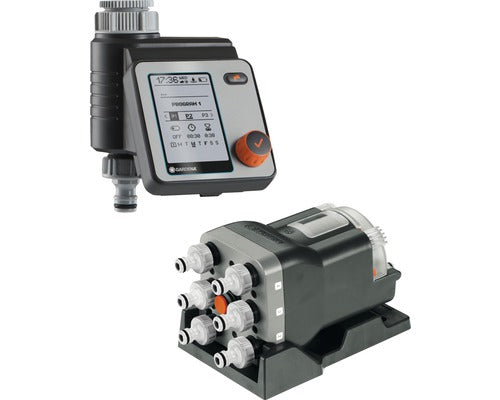 GARDENA Bewässerungscomputer Master Wasserverteiler automatisches Gießen Set - 4078500055918