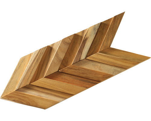 Rebel of Styles Verblender Riemchen Holz UltraWood Teak Chevron Fischgrät 5 Stk - 8715597011828
