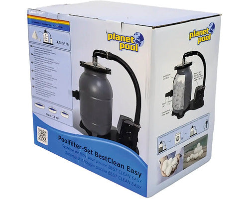 Planet Pool Sandfilteranlage BEST CLEAN EASY mit Filterbällen für Pools bis 9m³ - 4038755062383