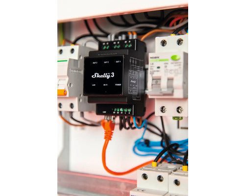 Shelly Pro 3 Relais 48A 3 Phasen WLAN LAN Bluetooth Schwarz IP20 Innenbereich - 3800235268094