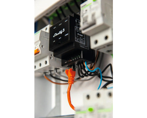 Shelly Pro 3 Relais 48A 3 Phasen WLAN LAN Bluetooth Schwarz IP20 Innenbereich - 3800235268094