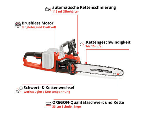 Einhell Power X-Change Akku-Kettensäge GP-LC 36/35 Li-Solo Oregon Kette Säge - 4006825631920