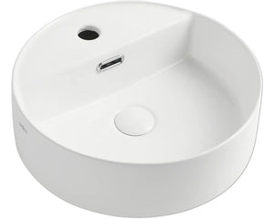 B-Ware Jungborn Aufsatzwaschbecken ONE Sanitärkeramik Waschbecken weiß glänzend 40x40cm