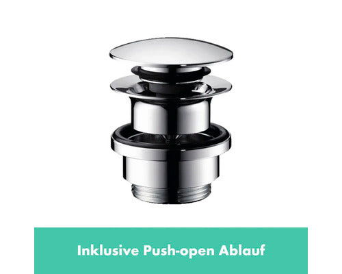 Hansgrohe Waschtischarmatur FINORIS Armatur Einhebelmischer chrom Push-Open - 4059625336083
