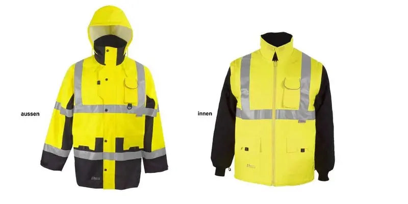 Asatex Warnschutzparka Parka 5 In 1 Gelb Sicherheitsjacke Arbeitsbekleidung B-Ware - 4029201142292