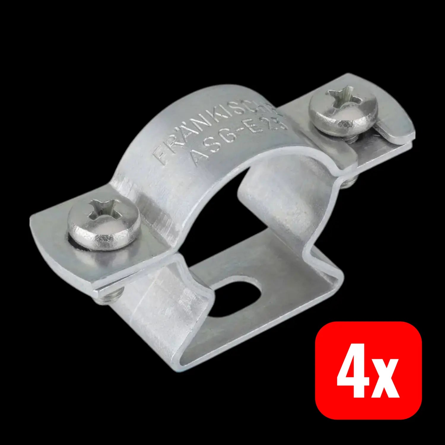 B-Ware Fränkische Montage Befestigung Abstandschelle Aluminium Rohrschelle 40mm 4 Stück - 4013960176315