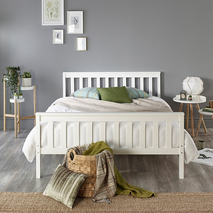 Aspire Atlantic Wooden Shaker Bed Einzelbett Schlafmöbel Holzbett Single Bett B-Ware - 5057632196453