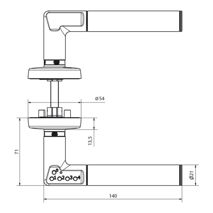 C-Ware Assa Abloy Effeff Code Handle Tastatur Türcodeanlagenöffner Vk 8mm Siehe Text - 4042203418134