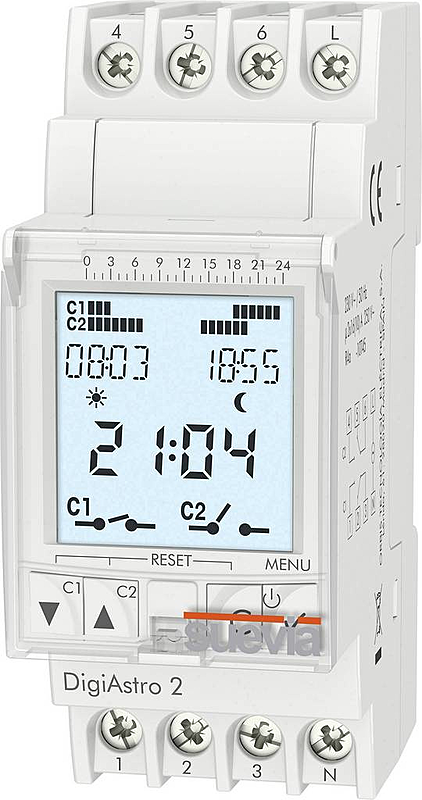 B-Ware Suevia Digi Astro 2 Hutschienen Zeitschaltuhr Digital 230 V/Ac 16 A/250 V - 8426709800420