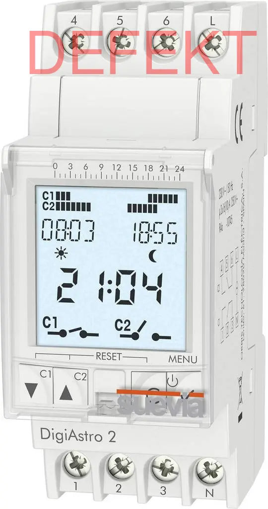 D-Ware Suevia Digi Astro 2 Hutschienen Zeitschaltuhr Digital 230 V/Ac 16 Defektware - 8426709800420