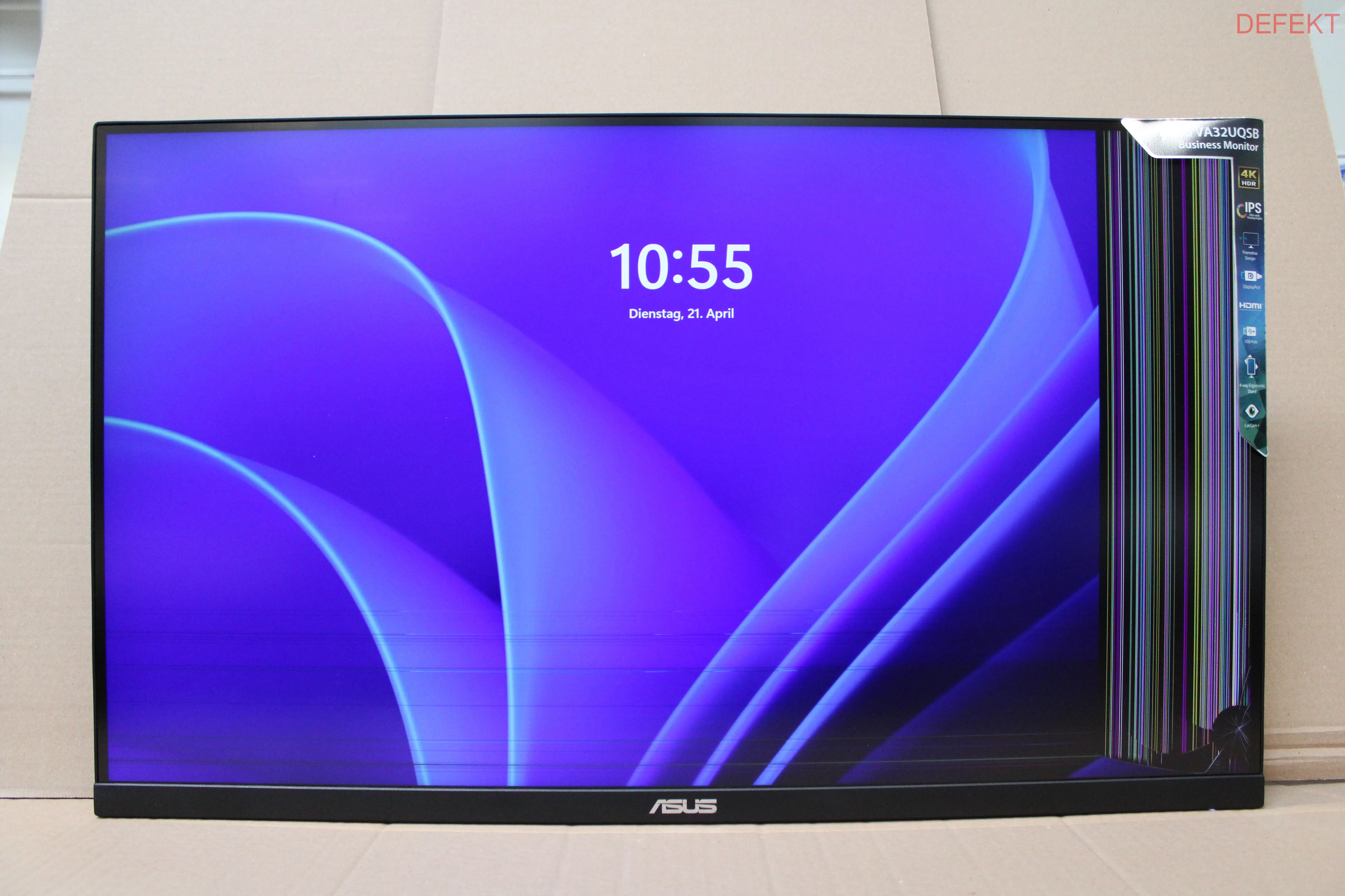D-Ware Asus Monitor Bildschirm Lcd Flachbildschirm Business Va32 Uqsb 32 Zoll Defektware - 4711081965602