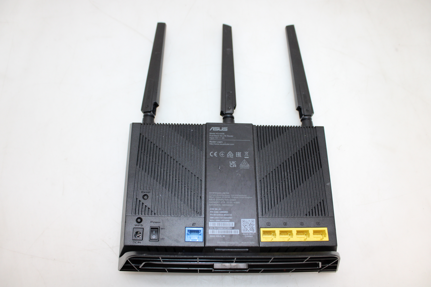Asus 4 G Ax56 Ax1800 Cat. 6 Router Integriertes Modem: Umts Lte 2.4 G Hz 5 G Hz D-Ware - 4718017869225