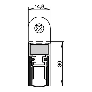 B-Ware Athmer Ohg Schall Ex Duo Türdichtung Dichtung Tür Dichtung L 15 Ws Aluminium Tür
