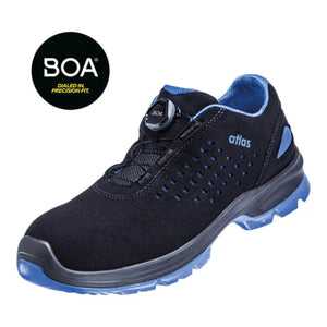 B-Ware Atlas Halbschuh Schuh Sicherheitsschuhe Xp Boa S1 P Schwarz Blau Weite 12 Gr 43
