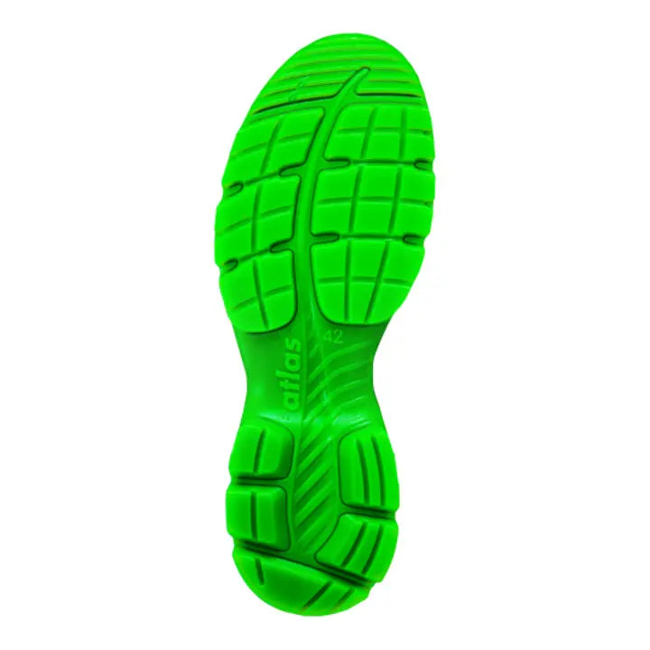 B-Ware Atlas Sandale Sicherheitsschuh Arbeitsschuh Esd S1 Schwarz Neongrün Größe 43 - 4043692262871
