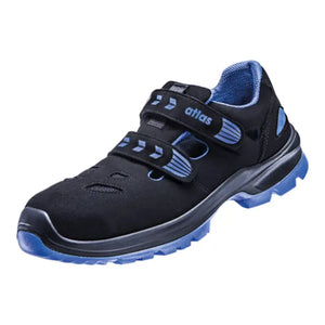 B-Ware Atlas Sandale Sicherheitsschuh Arbeitsschuh S1 P Schwarz Royalblau Größe 49 W 10