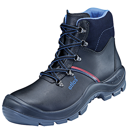 B-Ware Atlas Stiefel Anatomic Bau 500 S3 W.10 Gr.43 Waterproof Glattleder Schwarz/Blau - 4043692004488
