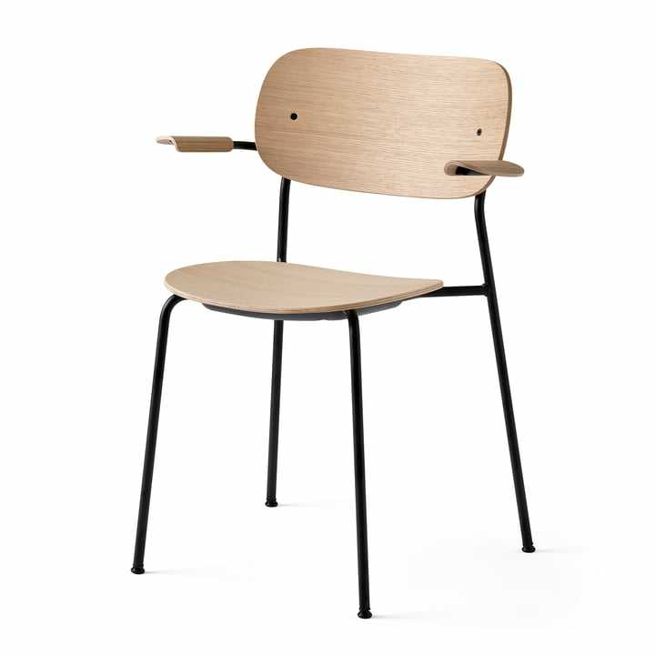 Menu Co Dining Chair Mit Armlehnen Lehnstuhl Stuhl Designer Schwarz Eiche Natur B-Ware - 5709262024865