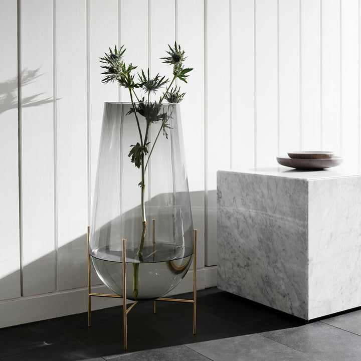 B-Ware Menu échasse Vase Blumenvase Dekovase Glasvase Dekoglas Glas L Smoke - 5709262989782