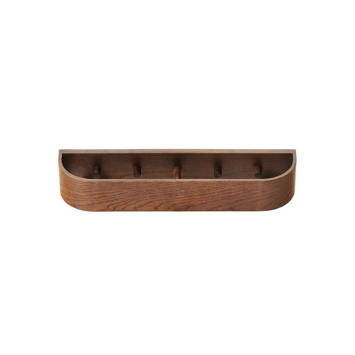 Audo Wandgarderobe Garderobenleiste Flurgarderobe Eiche dunkel gebeizt 50 cm - 5709262079056