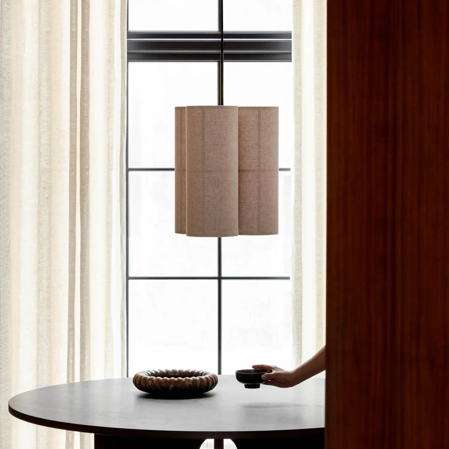 B-Ware Audo Copenhagen Pendelleuchte Hängelampe Hashira Cluster Creme Leinen ø 32 Cm - 5709262063604