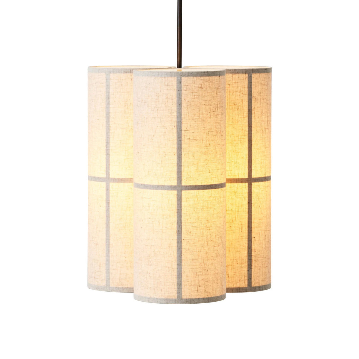 Audo Copenhagen Pendelleuchte Hängelampe Hashira Cluster creme Leinen Ø 32 cm - 5709262063604