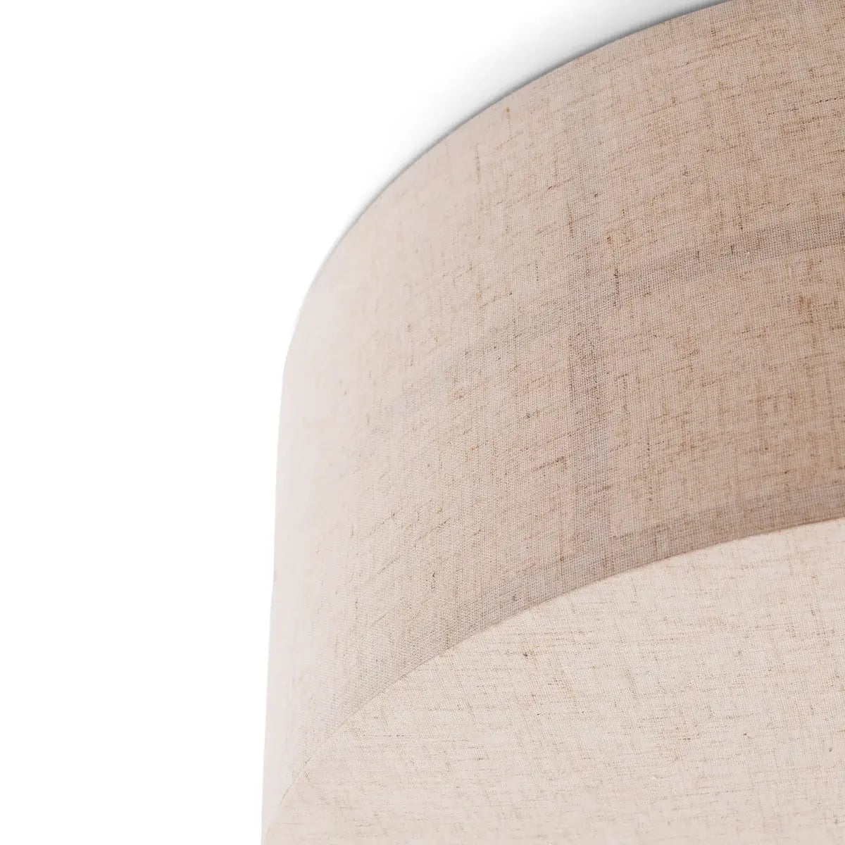 B-Ware Audo Deckenleuchte Deckenlampe Hashira Naturfarben Leinen Beige Rund ø 50 Cm - 5709262256372