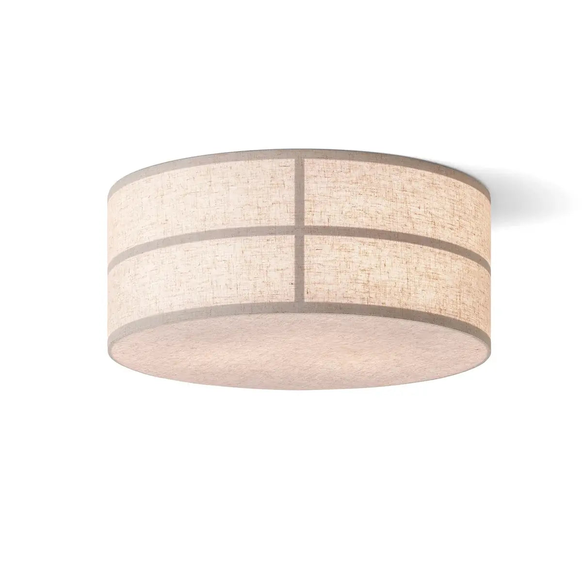 B-Ware Audo Deckenleuchte Deckenlampe Hashira Naturfarben Leinen Beige Rund ø 50 Cm - 5709262256372