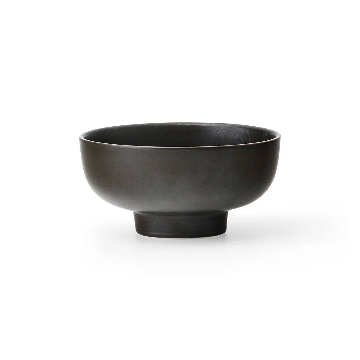 Audo New Norm Schüssel auf Fuß Bowl Servierschale Tonschale Ø12cm dark glazed - 5709262073580