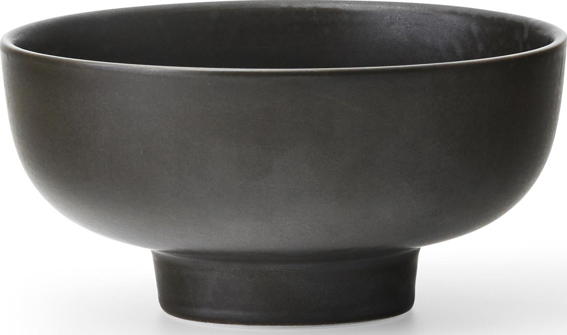 Audo New Norm Schüssel auf Fuß Bowl Servierschale Tonschale Ø12cm dark glazed - 5709262073580