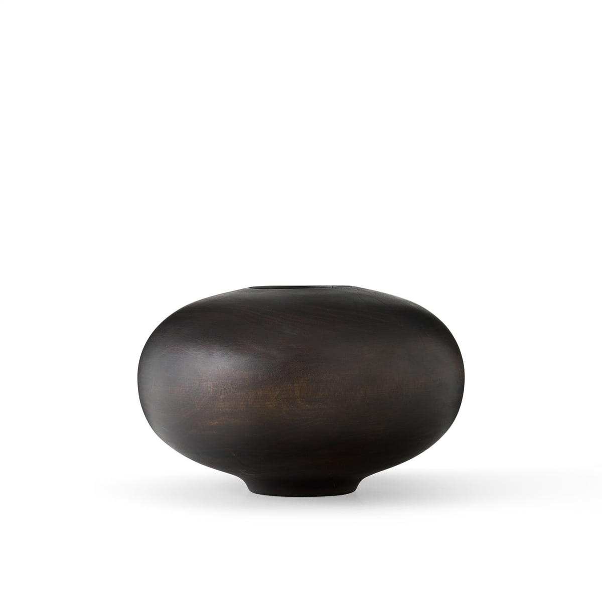 B-Ware Audo Surround Vase Blumenvase Holzvase Dekovase Schwarz Rund Siehe Text - 5709262139019