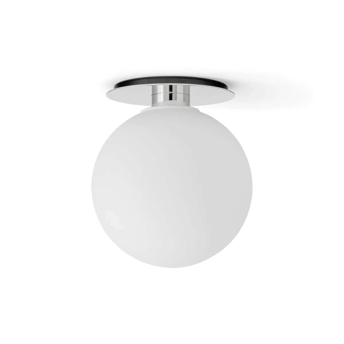 Audo Leuchte Lampe Wand Decke LED Opalglas Stahl poliert silber E27 dimmbar - 5709262273744