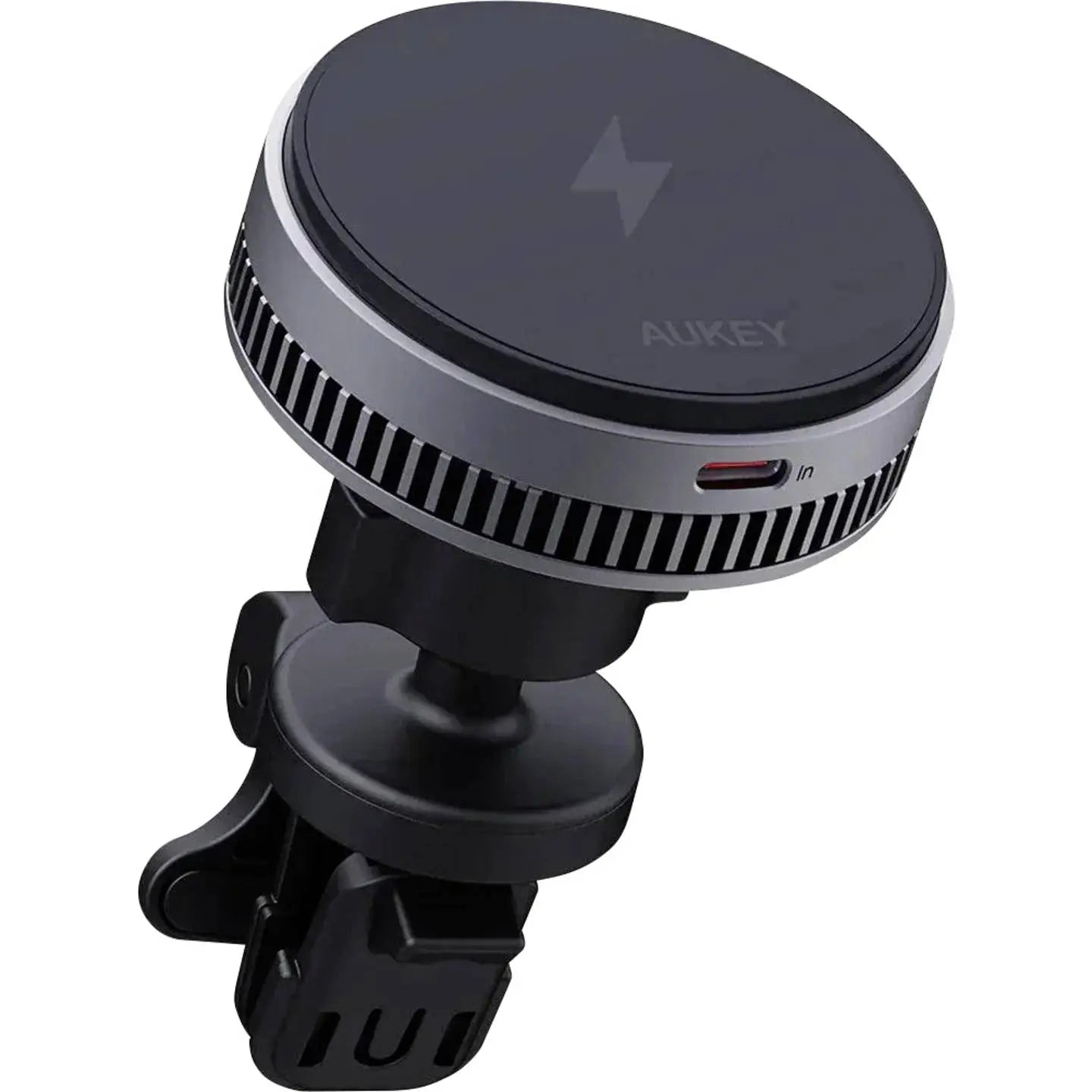 B-Ware Aukey Induktions Ladegerät Ladestation Qi2 Magnetanschluss Metallständer Auto - 689323788613