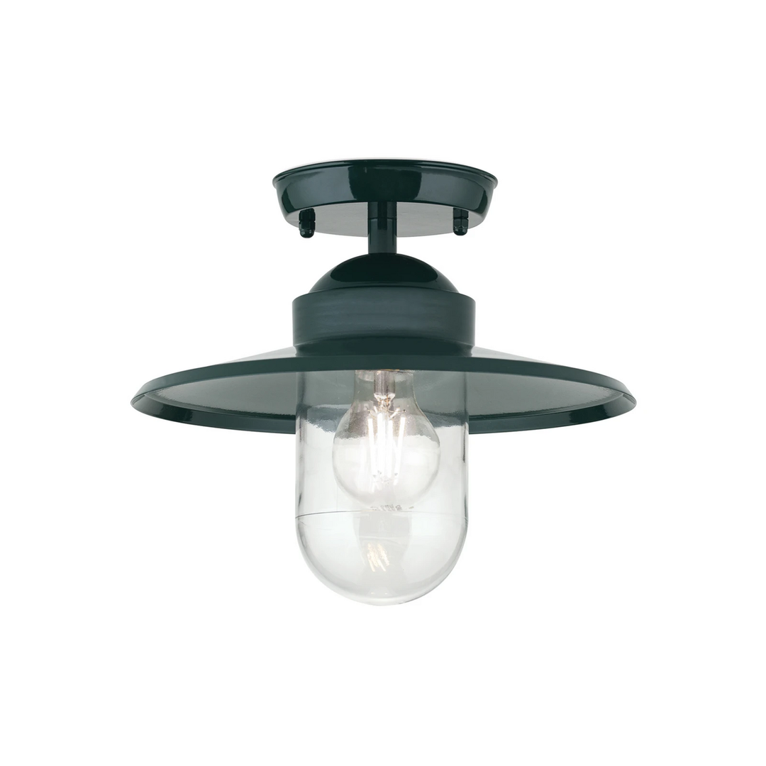 Orion Außen Deckenlampe Edward Grün ø 27,5 Cm Aluminium Glas Lampe Leuchte Spot B-Ware - 9003090278367