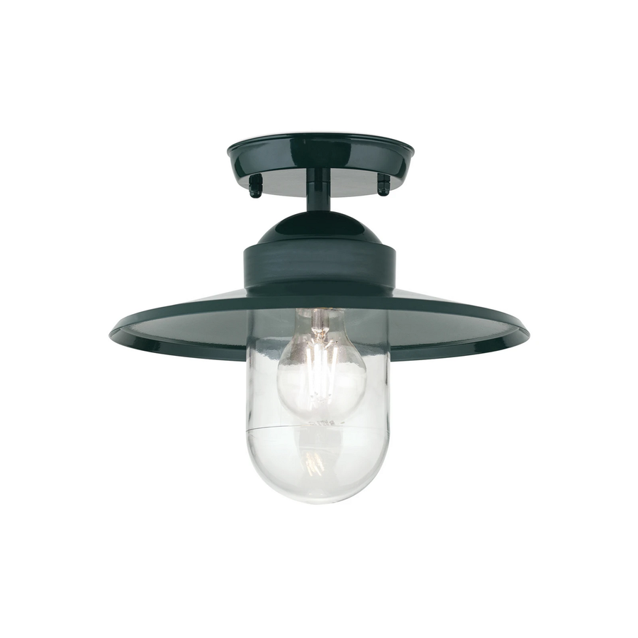 Orion Außen Deckenlampe Edward Grün ø 27,5 Cm Aluminium Glas Lampe Leuchte Spot B-Ware - 9003090278367